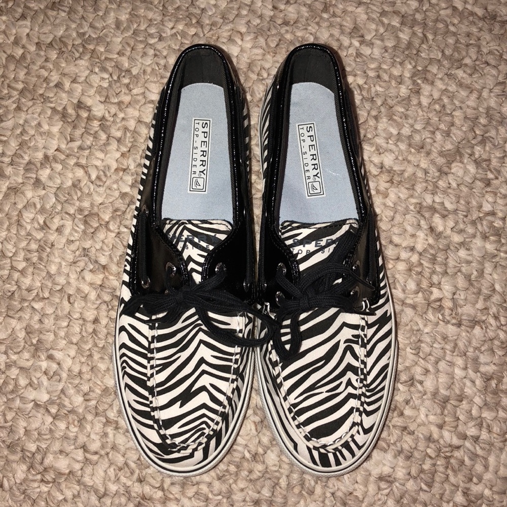Women’s Zebra print boat shoes